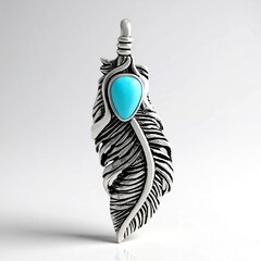 Ciondolo in argento con Turchese Kingman Mohave Blu (Jones Lee)