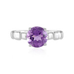 Zilveren ring met een Siberische amethist (de Melo Essence)