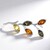 Spilla in argento con Ambra Baltica Cognac (dagen)