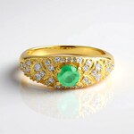 Anello in argento con Smeraldo Etiope