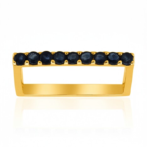 Anello in argento con Zaffiro Blu