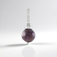 Ciondolo in argento con Lepidolite (MONOSONO COLLECTION)