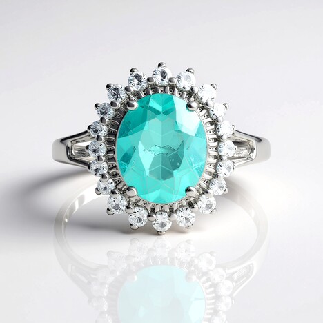 Anello in argento con Quarzo color paraiba
