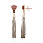 Pendientes en plata con Cuarzo ahumado (KM by Juwelo)