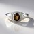 Anello in argento con Quarzo Fumè