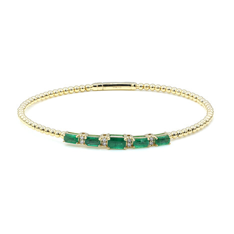 Brazalete en oro con Esmeralda de Zambia AAA (CIRARI)