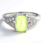 Anello in argento con Prehnite