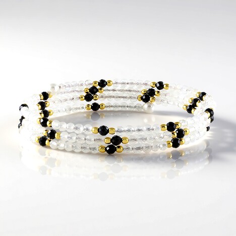 Bracciale in acciaio con Spinello Nero (Riya)