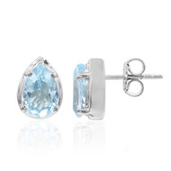 Pendientes en plata con Topacio azul cielo
