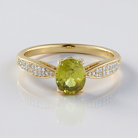 Anello in oro con Sfene (AMAYANI)