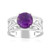 Anello in argento con Ametista Zambiana