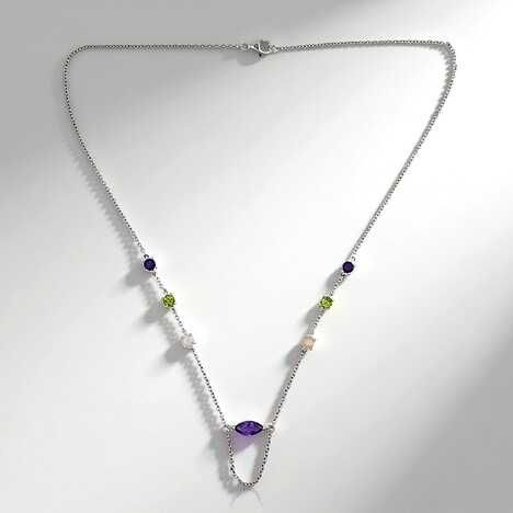 Collana in argento con Ametista Zambiana (de Melo Essence)