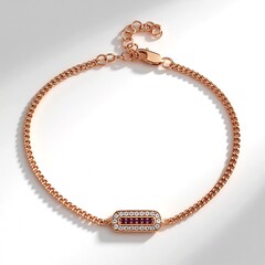 Bracciale in argento con Rodolite (Adela Silber)