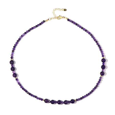 Sambia-Amethyst-Silberhalskette (Riya)