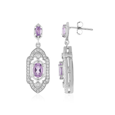 Lavendel-Amethyst-Silberohrringe