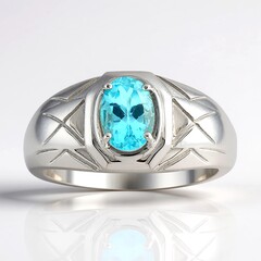 Anello in argento con Apatite Blu