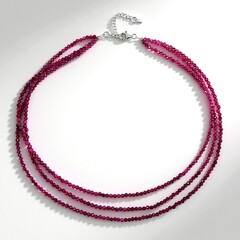 Collana in argento con Rubino Mozambico