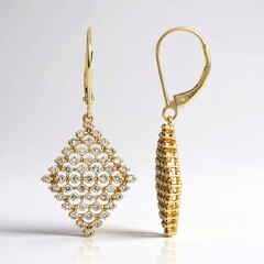 Boucles d'oreilles en or et Diamant chocolat I2 (SUHANA)