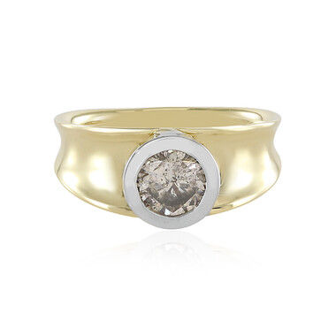 I3 Schokoladen-Brillant-Goldring (KM by Juwelo)
