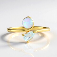 Anello in argento con Opale di Welo (de Melo Essence)