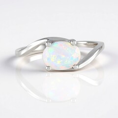 Anello in argento con Opale di Welo