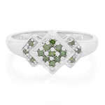Fancy-Diamant-Silberring