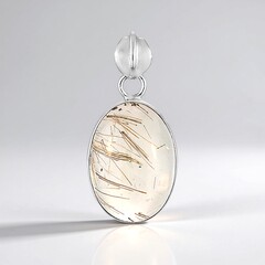 Ciondolo in argento con Quarzo Rutilato (Bali Barong)
