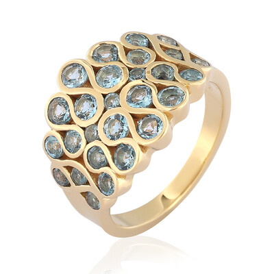 Anello in argento con Topazio Blu Londra (de Melo)