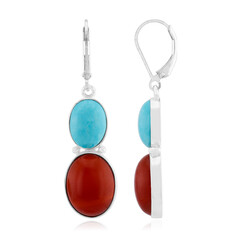 Pendientes en plata con Cornalina (Jones Lee)