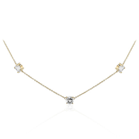 Weißer Topas-Silbercollier