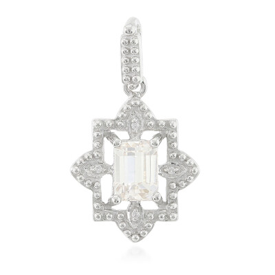 Pendentif en argent et Kunzite jaune canari