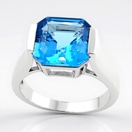 Zilveren ring met een Marambaia-topaas