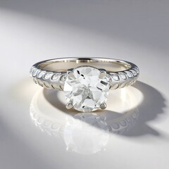 Anello in argento con Topazio Bianco