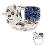 Anello in argento con Zaffiro Blu (Gems en Vogue)