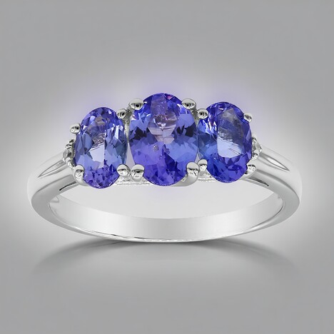 Anello in argento con Tanzanite