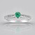 Bague en argent et Emeraude de Russie