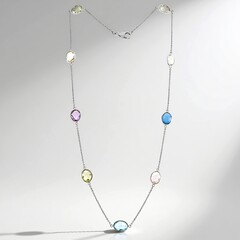 Collana in argento con Ametista Verde