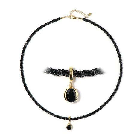 Collana in argento con Spinello Nero