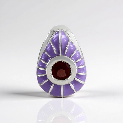 Pendentif en argent et Grenat du Mozambique (MONOSONO COLLECTION)