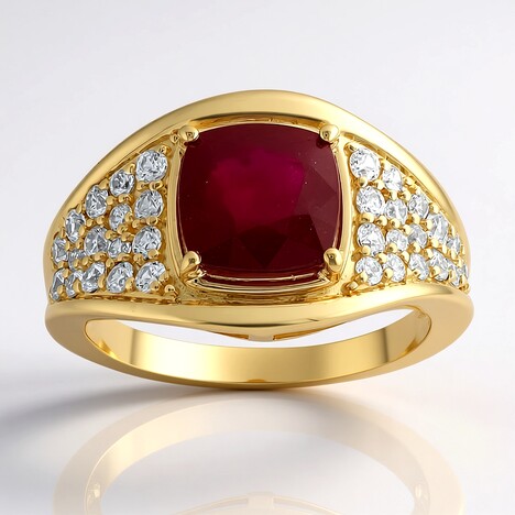 Anello in oro con Rubino Mozambico (de Melo Gold)
