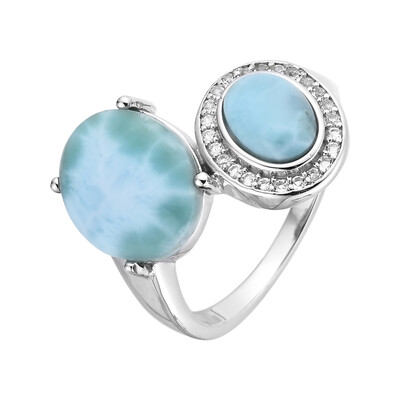 Larimar-Silberring
