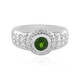 Anello in argento con Diopside Russo