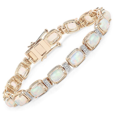 Bracciale in oro con Opale di Welo AAA (AMAYANI)