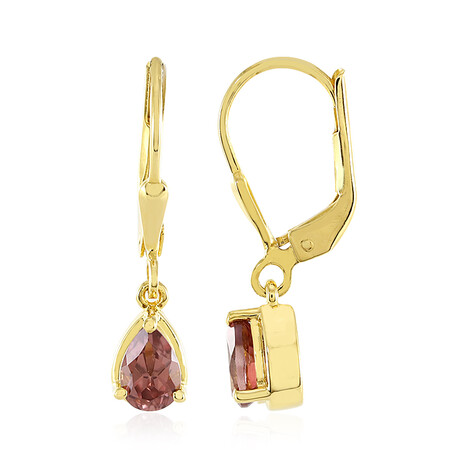 Pendientes en plata con Zircón rosado