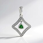 Ciondolo in argento con Tsavorite della Tanzania