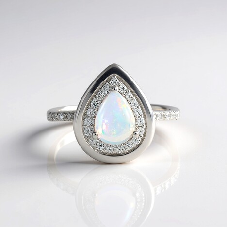 Anello in argento con Opale di Welo