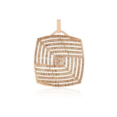 Gouden hanger met I2 Bruine Diamanten (KM by Juwelo)