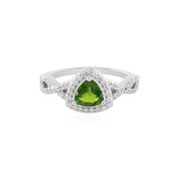 Anello in argento con Diopside Russo