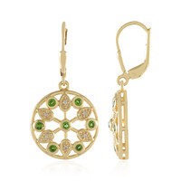 Orecchini in argento con Diopside Russo
