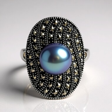 Anillo en plata con Perla Freshwater (Annette classic)